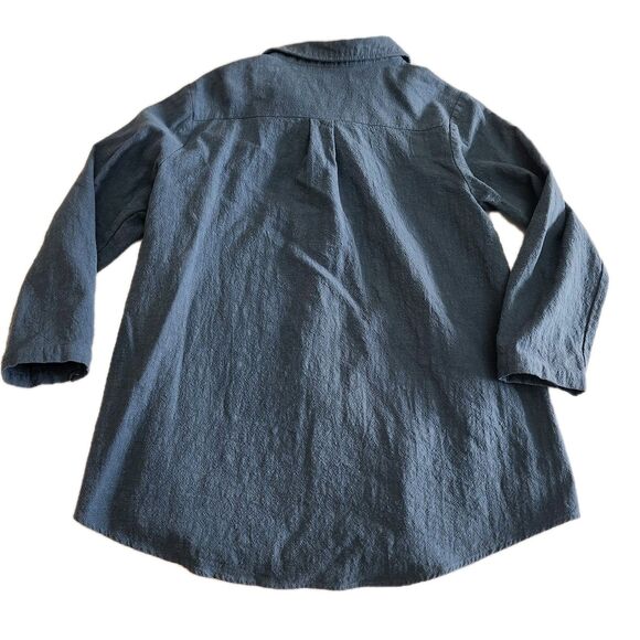 Minibee 100% Linen Lagenlook Coastal Beach Button Up Front Pockets Women SZ L - Picture 2 of 16